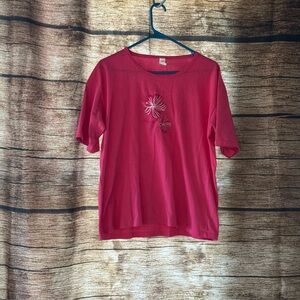 Pink Hawaii Anvil Tee, Large 🌺